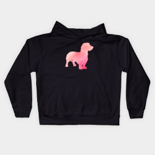 Pink Dachshund Kids Hoodie